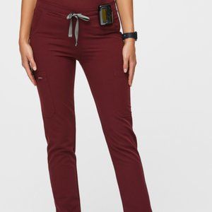 Figs Women's Red Yola Skinny Fit Straight Leg Scrub Pants Size XXL 2XL Petite